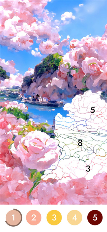 花花填色