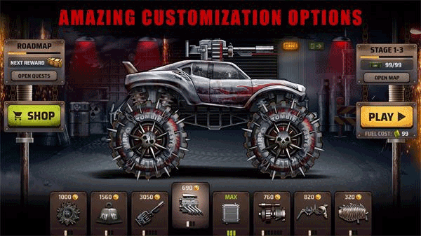 山地僵尸赛车最新版（Zombie Hill Racing）图1